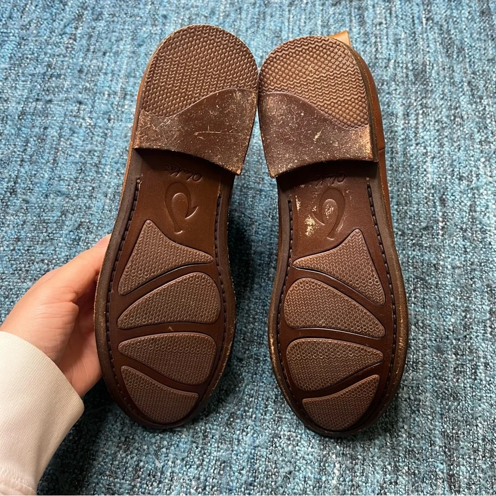 Olukai Malie Chelsea Boots in Rum Brown Leather Women's Size 7 Booties Pull On